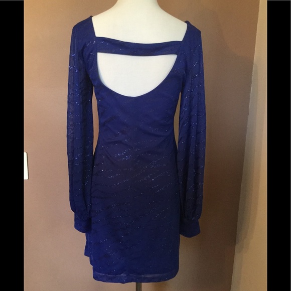 Teeze Me Blue Sparkly Dress - Picture 4 of 5